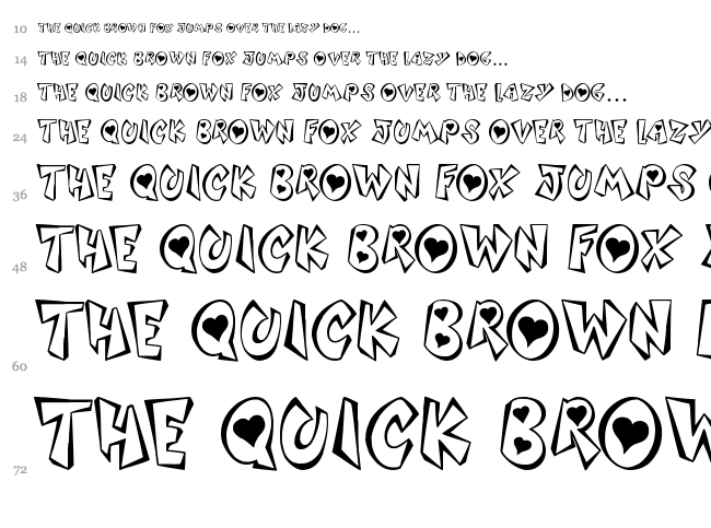 Sound Heart font waterfall